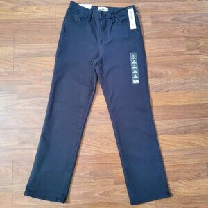 William Rast High Rise Straight Crop Denim Jeans Black 25 New